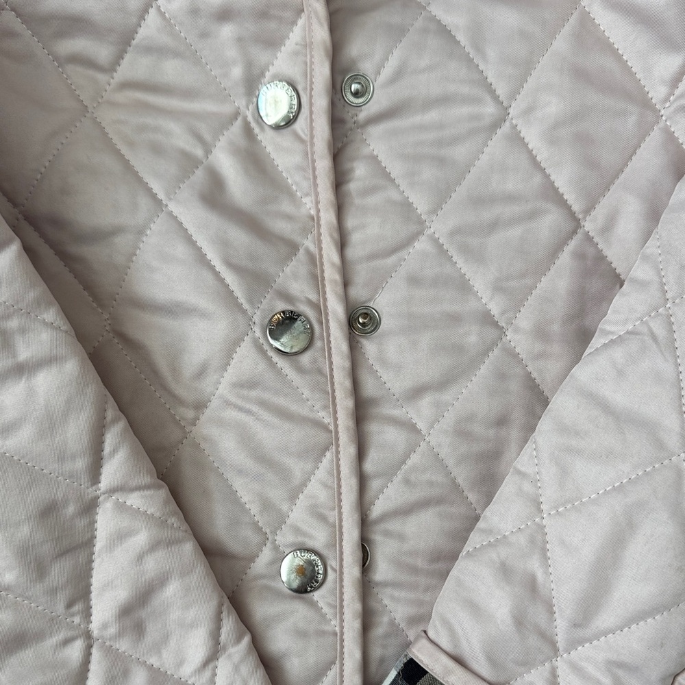 Burberry Light Pink Quilted Kids Jacket - Picture 4 of 5